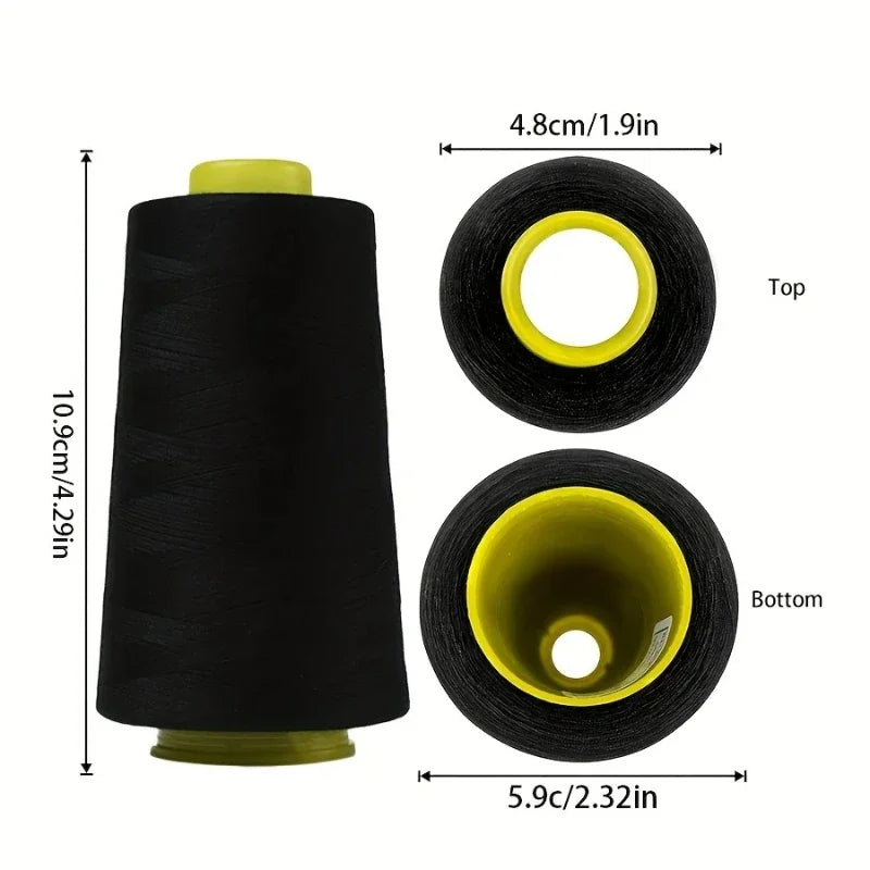 Black/White 402 Polyester Sewing Thread 40S/2 3000 Yards Pagoda Universal Sewing Machine Thread for Home Tailoring And Crafting