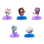 Gabby's Dollhouse paper honeycomb ornament birthday party or baby shower decoration kid favor Party Tabletop Decorations Set