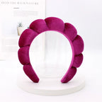Sponge Spa Headband Velvet Washing Face Wide Padded Headband Skin Care Makeup Removal Shower for Women Girls Hair Accessories