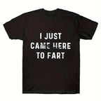 Unique I Love To Fart Graphic Print Crew Neck Short Sleeve  T-Shirt for Men - Comfortable Breathable and Fashionable Casual Wear