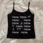 Letter Graphic Print Grunge Vintage Short Sleeve T-Shirt Y2k Style Slim Crop Top Streetwear Hip Hop Halter tops 90s Women's Tops