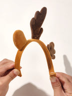 1Pcs Deer Antlers Headband for Women Girl Cute Reindeer Horns Ears Costume Accessories for Halloween Christmas Cosplay Supplies