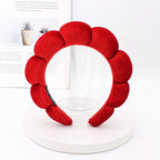 Sponge Spa Headband Velvet Washing Face Wide Padded Headband Skin Care Makeup Removal Shower for Women Girls Hair Accessories