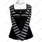 Lace Aesthetics Graphic Print Casual Gothic Y2k Long sleeve Top Spicy Girls Hip Hop Crop top Punk Streetwear Long sleeve T-shirt
