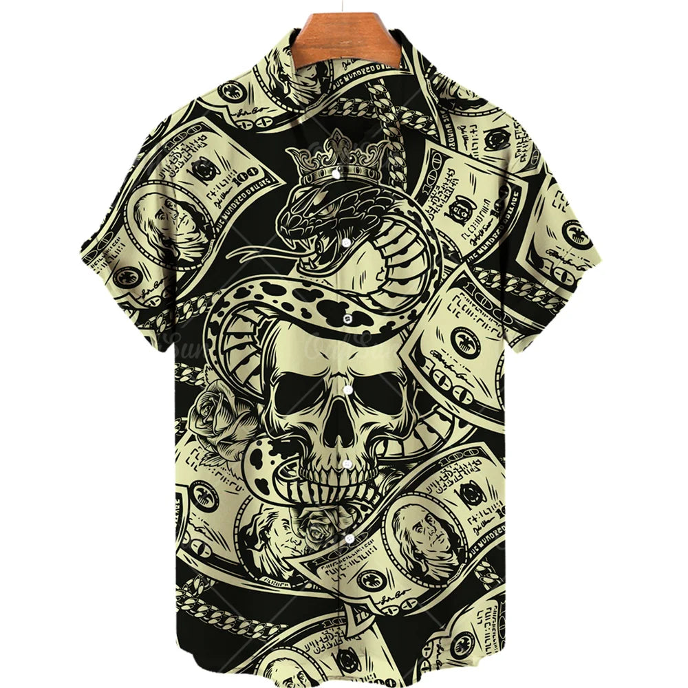 Men's Designer Hawaii Shirts Short Sleeve Collar Top Fashion Streetwear 3d Printed XS-5XL Hiphop Casual Vintage Clothing