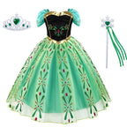 Girls Princess Dress Kids Disney Cosplay Cinderella Snow White Aurora Rapunzel Halloween Costume Children Birthday Party Dresses