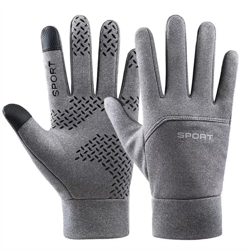 Thermal Touch Screen Gloves Men Women, Winter Windproof Warm Running Gloves Non-Slip Elastic Cuff for Driving Cycling Hiking