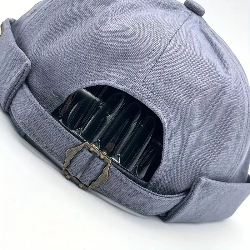 Unisex Vintage Dome Melon Docker Cap Brimless Beanie Hat