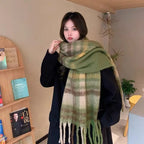2025 Hot  Luxury Winter Thick Warm Scarf Women Cashmere Shawl and Wraps Pashmina Neckerchief Bufanda Female Long Tessel Echarpe