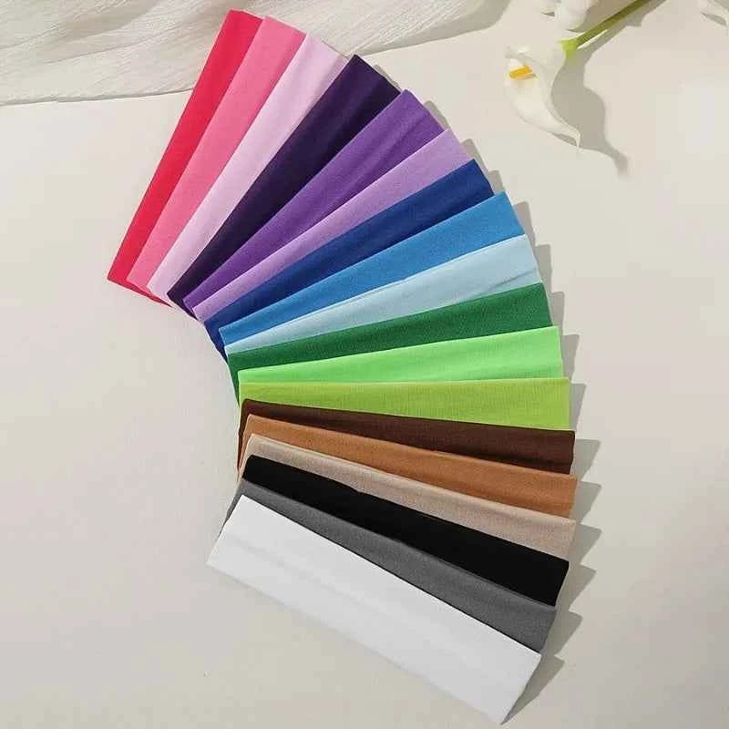 Elastic Hair Band Fashion Headbands Solid Color Knitted Sports Running Fitness Yoga Hair Bands Makeup Hair Accessories For Women