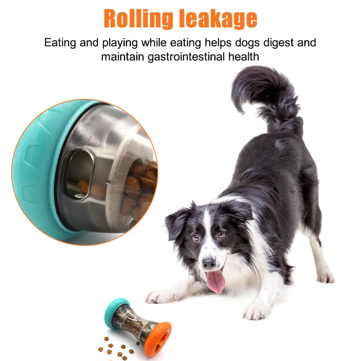 Interactive Dumbbell Food Dispensing Puzzle Toy – Durable Treat Ball for Dogs & Cats