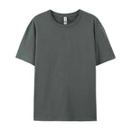 100% Cotton Solid Tshirts Men Woman Short Sleeve Fashion Brand Trend Casual Soft Clothing Tees Customized Products Summer Tops