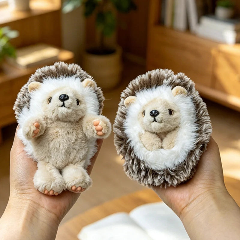 10/20/25cm Cute Hedgehog Plush Doll Soft Hedgehog Huggable Pillow Lifelike Hedgehog Pendant Doll Lovely Desktop Pet Bag Decor
