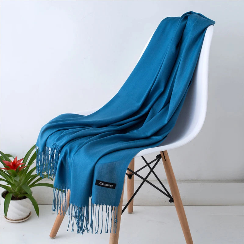 Women's Scarf Pashmina Shawls and Wraps for Evening Dresses Travel Office Winter Wedding Cashmere Feel Large Scarves
