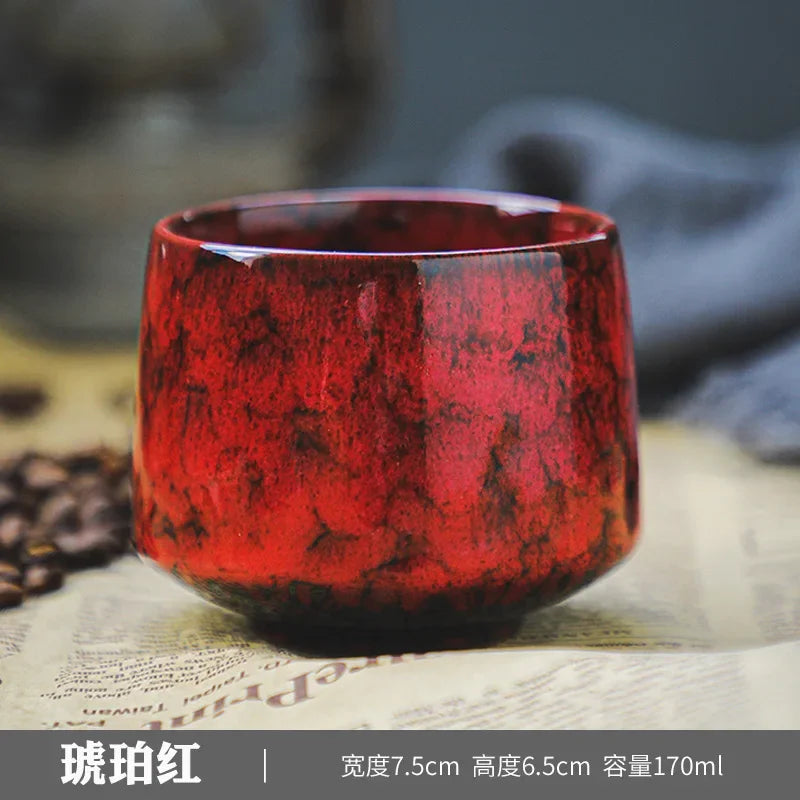 Small ceramic coffee cup, office and home latte art cup, personal hand warmer water cup