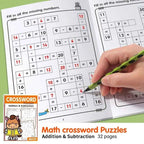 Children's Math Exercise Books, Addition and Subtraction Practice Books, Early Education Learning Workbooks, Math Improvement Tools, Children's Math Crossword Toys, Educational Books, Christmas, Birthday, Halloween Gifts