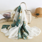Spring Scarf Women's Luxury Design Polyester Material Smooth Scarf Soft Shawl Beach Scarf