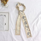 Cashew flower silk scarf double-sided printed for Women, Lightweight Versatile Bandana Style, Daily Office Party Vacation Boho