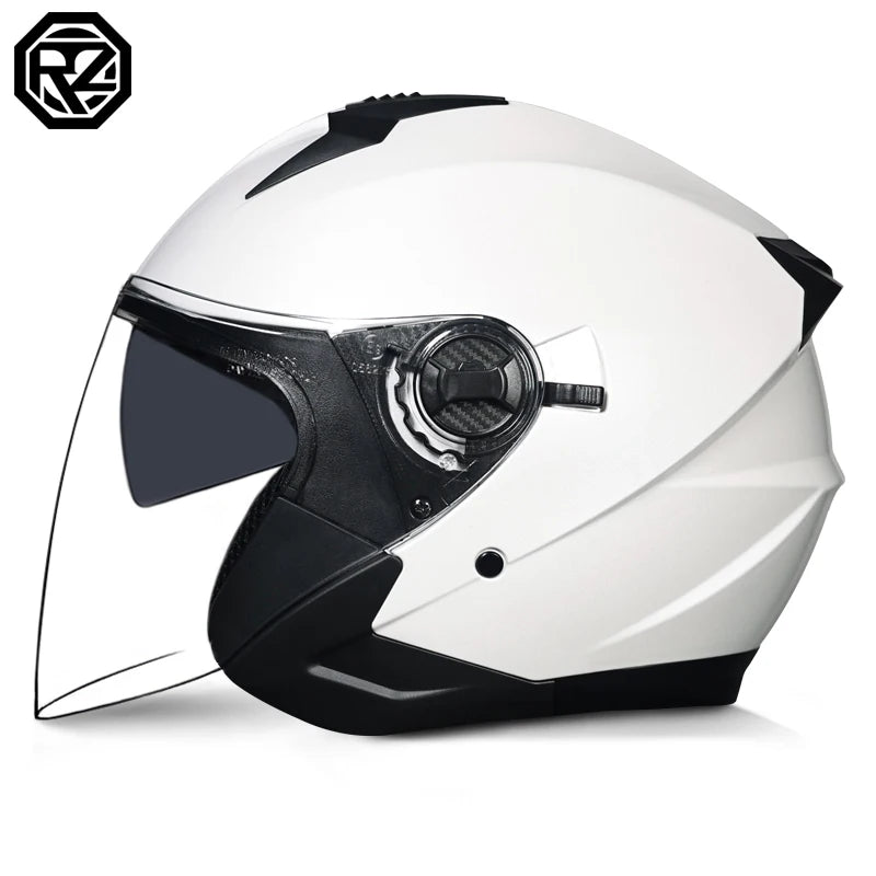 2025 Latest High Quality Motorcycle Helmet Half Covering Dual Lens Cascos para Motos Male Female Couple Capacetes de Moto