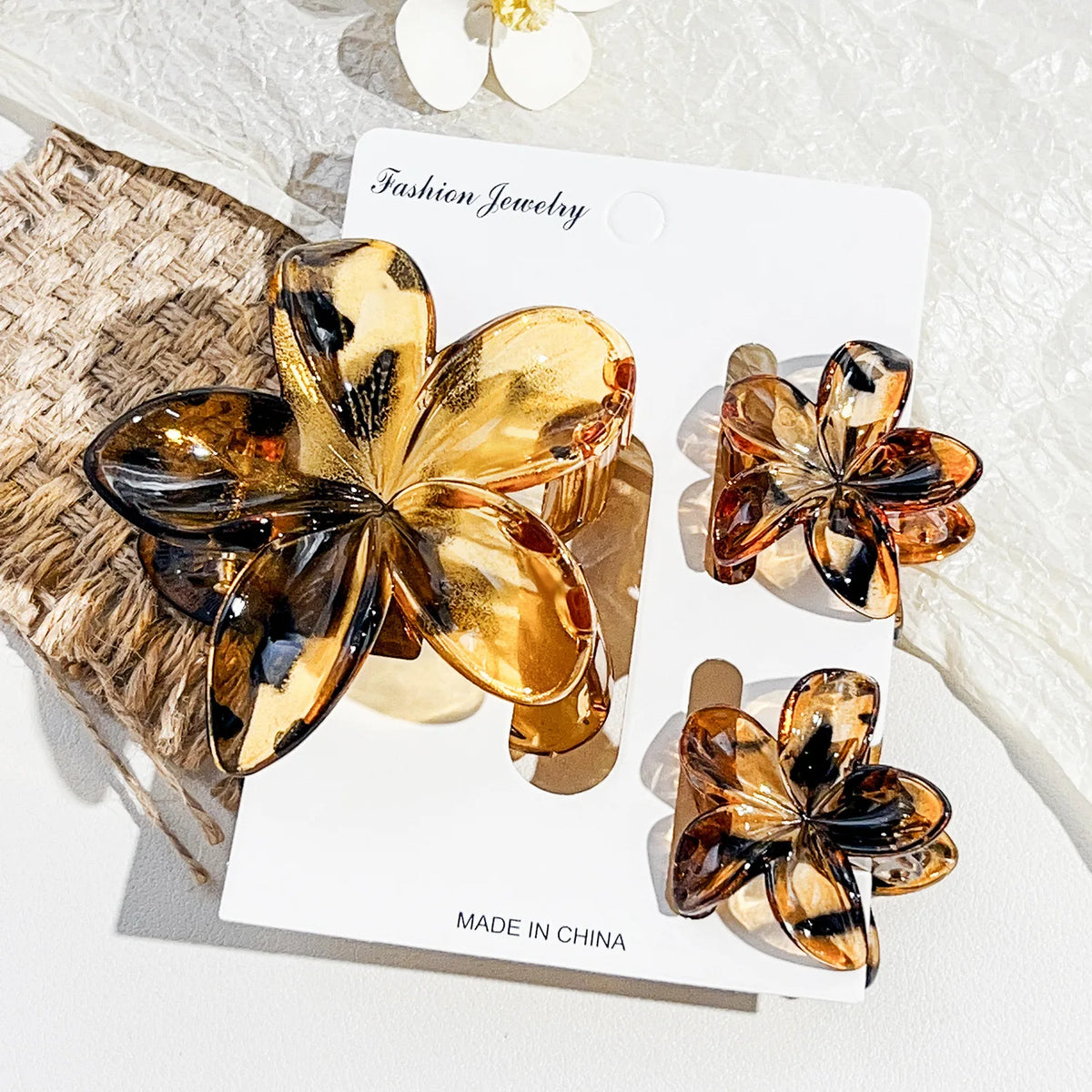 3Pcs/18Pcs Egg Flower Hair Clips Gradient Candy Color Flowers Suitable for Daily Backcombed Ponytail Shark Clip Hair Accessories