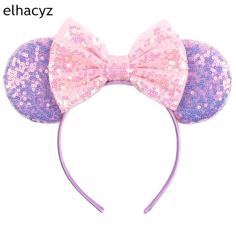 2026 Chic Embroidery Sequin Ears Headband Classical DOT Bow Hairband For Girls Women Party Head Wear Kids DIY Hair Accessories