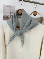 New Women Wool Scarf Shawl Winter Warm Soft Knitted Striped Triangle Fashion Brand Bandana Lady Wool Scarves