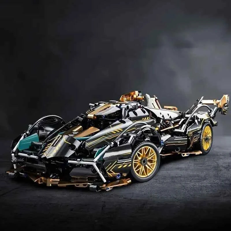 1690PCS Green Racing Car Building Blocks – DIY Model Kit