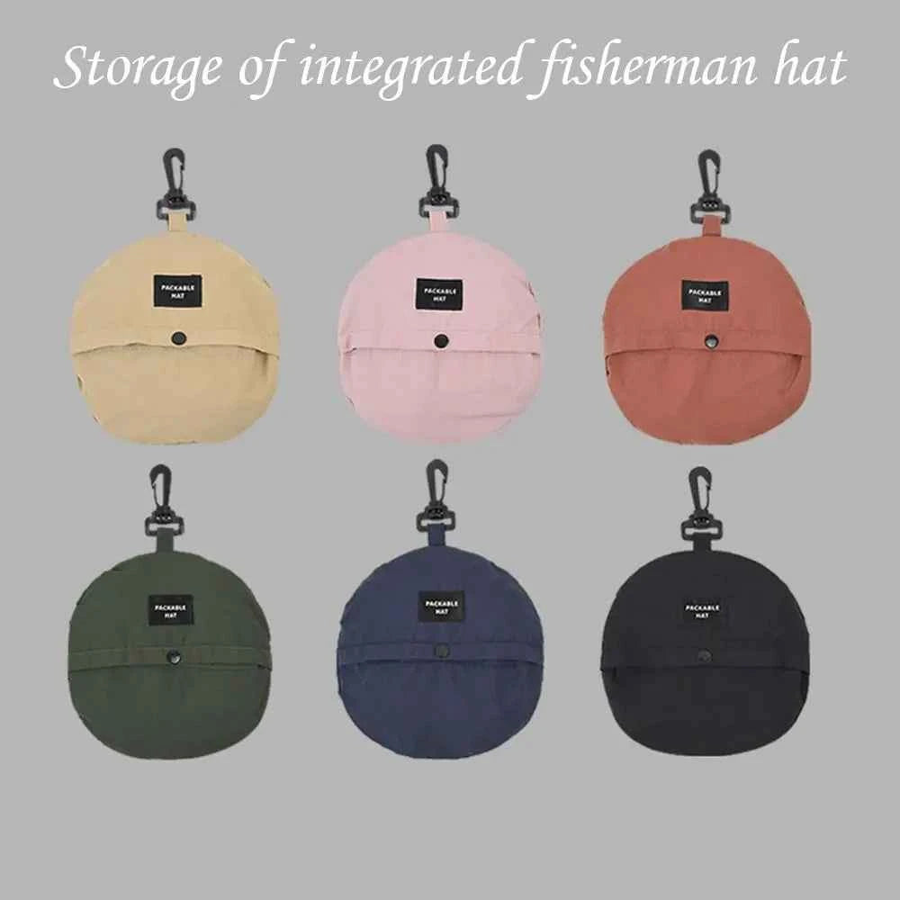 Summer Sun Protection Waterproof Bucket Hat Camping Hiking Cap With Storage Bag Anti-UV Sun Hat Mountaineering Caps Panama Hat