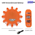 1/2/3/4/6/8/10/12Pcs LED Warning Light Built-in Battery 9Mode Safety Flare Dash Emergency Flashing Lamp Portable Strobe Light