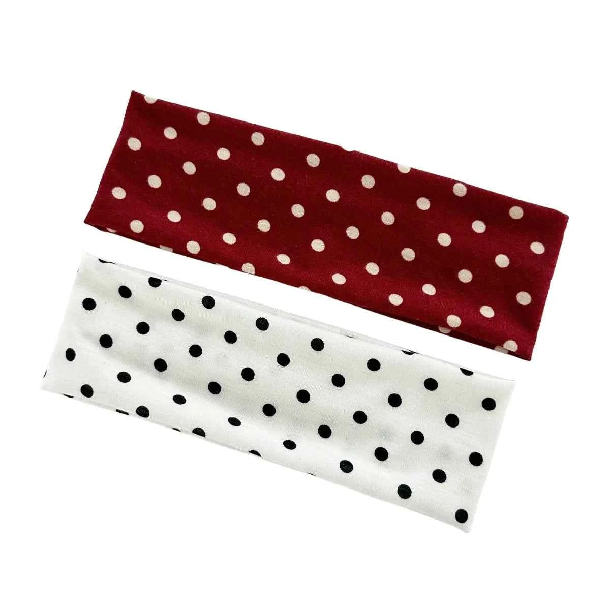 1pc Polka Dot Yoga Elastic Headband – Fashionable Dot-pattern Makeup Headband, Sports & Fitness Sweat-absorbent Hairband