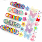 510-piece set of colorful bow, flower, and small star accessories - a cute hair accessory set that children love.