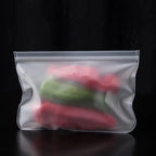 Silicone Food Storage Bags – Reusable Leakproof Stand-Up Zip Lunch & Snack Containers for Fresh Food