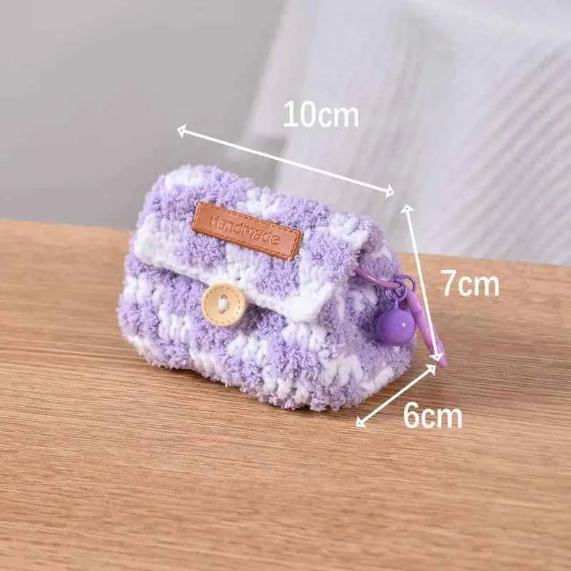 Cute Crochet Mini Coin Bag Keychain Storage Charm