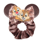Cute Mouse Ears Velvet Scrunchies Hairband Women Elastic Ponytail Holder Girls Sequin Bow 2023 Kids Party DIY Hair Accessories