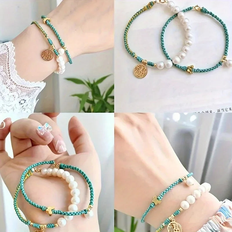 1 Set Adjustable Paracord Bracelet Making Kit, U-Shaped Wooden Frame, DIY Jewelry Crafting Tool, Ideal for Hobbyists