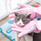 Pet Grooming Cleaning Gloves Dog Cat Bathing Shampoo Glove Scrubber Magic Dishwashing Cleanner Sponge Silicon Hair Removal Glove - WTN Essentials 