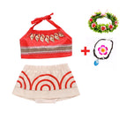 Disney New Moana Dress Costumes Kids Girl Cosplay Toddler Movie Ocean Adventure Infant Frock Halloween Party With Chick Clothes
