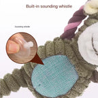 New Interactive Dogs Plush Toy Indoor Chewy Resistant Fleece Squeak Pet Play Product for Puppy Kitten Teeth Grinding