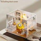Wooden Miniature Doll House DIY Small House Kit Making Room Toys 3D Puzzle Assembly Building Model Toys for Birthday Gifts