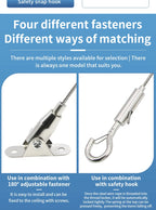 2mm Adjustable Steel Cable Suspension Kit, Heavy-Duty Hook for Steel Wire Rope Capable of Bearing 30kg, Extendable Clothesline