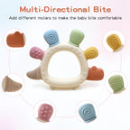 Baby Dinosaur Silicone Teething Toys BPA Free Easy to Grip Infant Care Teether Chewing Toy for Newborn Gift Babies Accessory