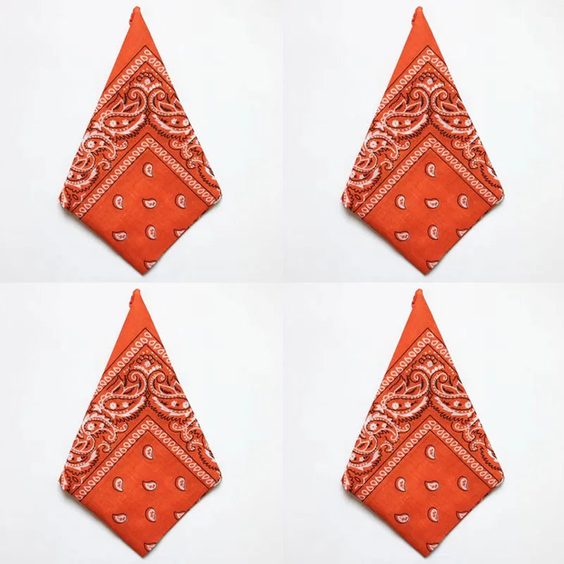 1/4/9pcs Men Women Bandana Hairband Cowboy Mens Biker Sports Headwear Wrist Hairwrap Single Sided Head Wrap Scarf Paisley
