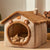Foldable Pet House Removable Washable Cat House Puppy Cave Sofa Pet Bed House for Extra Small Dogs and Small and Medium Cats - WTN Essentials 