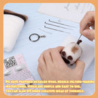 Animals DIY Needle Felting Set with Foam Mat for Handcraft Project Beginners Needle Felting Supplies Kits with Tools