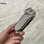 Folding Mini Hair Combs with Mirror For Travel hair styling tools Cartoon Hairbrush Head Massage Anti-Static Brushes mirrors