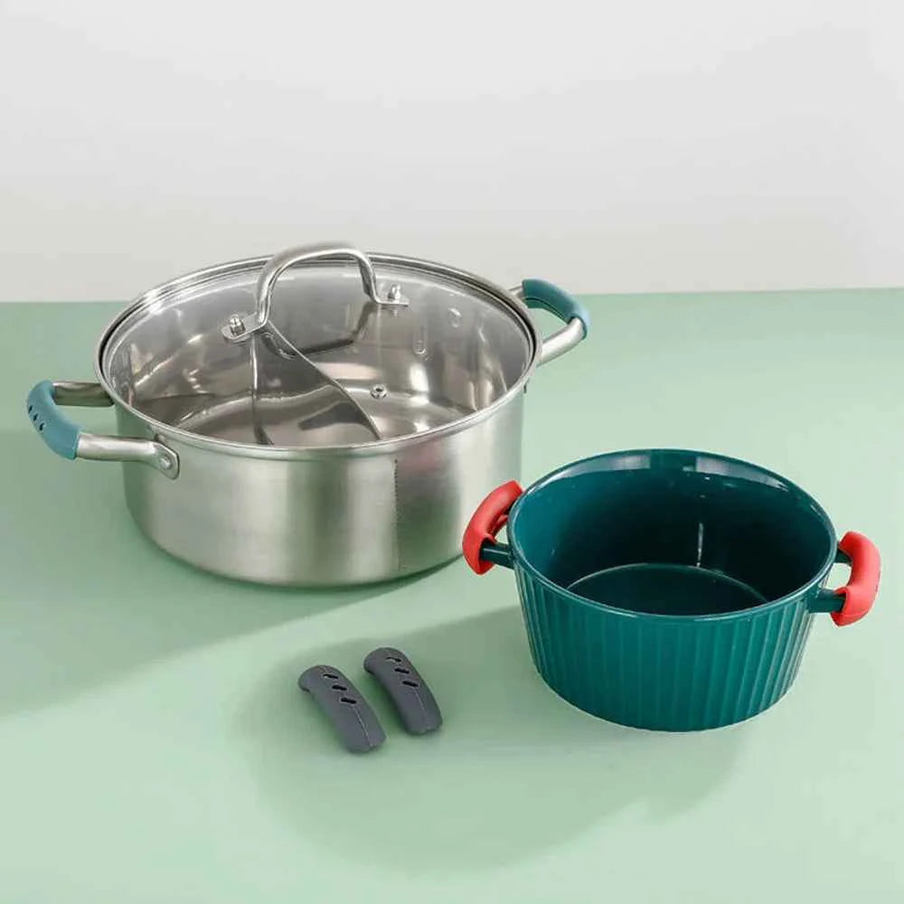 2PCS Silicone Pan Handle Cover – Heat Resistant Non-Slip Grip Sleeve