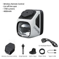 CYCLAMI CYC1700 Wireless Remote Hanging Bike Headlight High Brightness Cutoff Line Front Light 4000mAh 1700 Lumen Aluminum Alloy