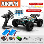 Rc Car Off Road 4x4 High Speed 70KM/H Remote Control Car with LED Headlight Brushless 4WD 1/16 Monster Truck Toys for Boys Gift