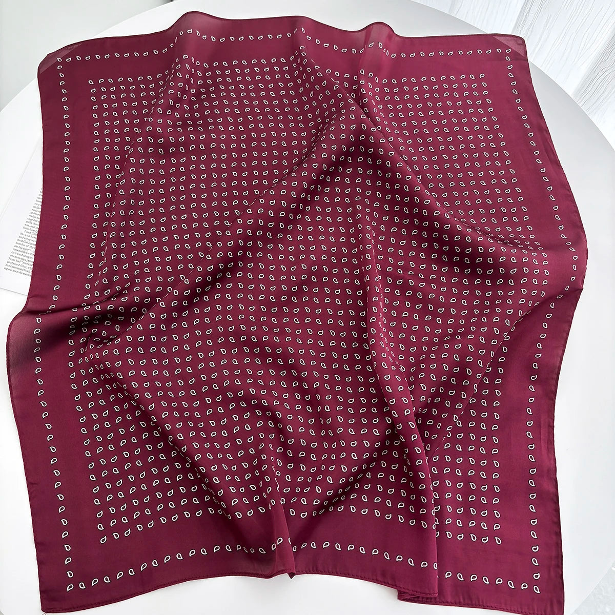 Women's Square Scarf Soft Satin Floral Print Wrap Foulard Neckerchief Bandannas Hair Skinny Tie Hijab Shawls