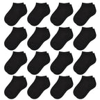 16 Pairs Ankle Socks - Toddler Low Cut Socks -  for 1-13 Years Boys Girls School Socks